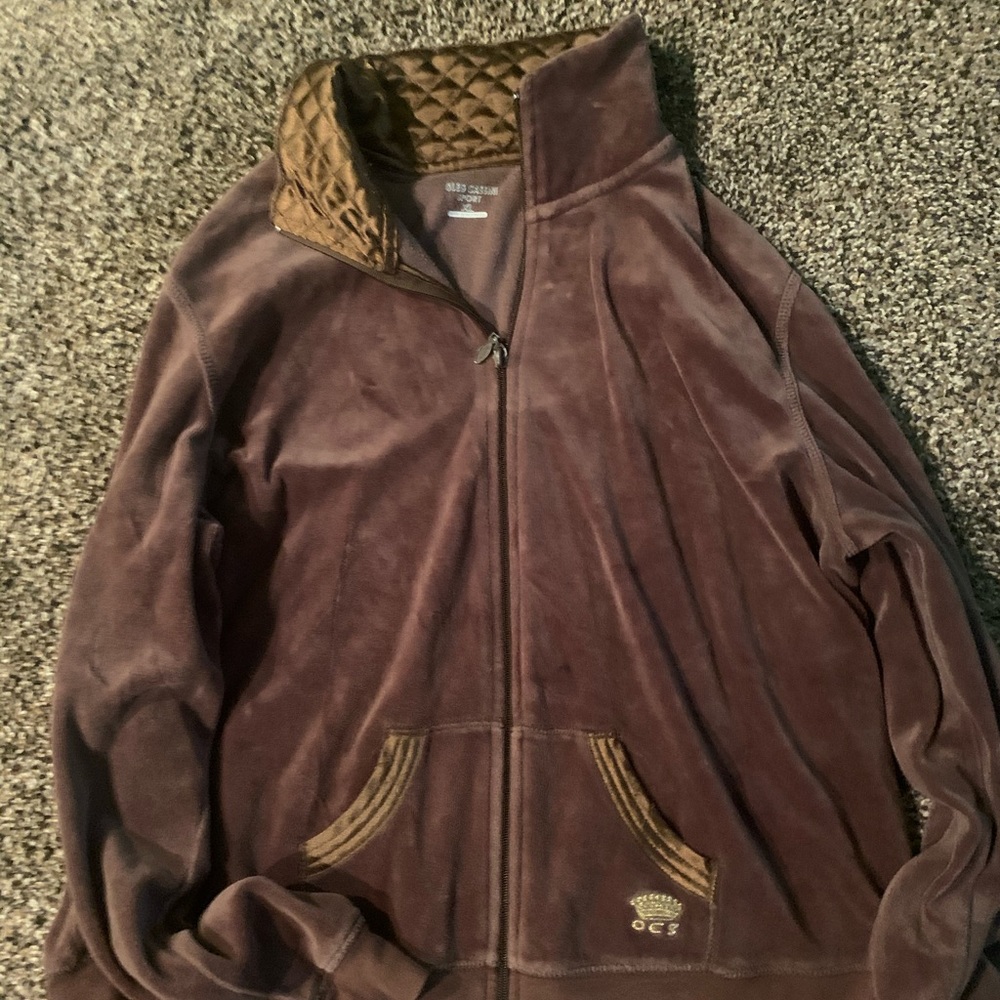 Vintage brown zip up..super soft!!
